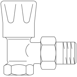 Bild von OVENTROP Handregulierventil „HRV“ DN 20, PN 10, Eck, verkürztes Baumaß, Art.Nr. : 1194506