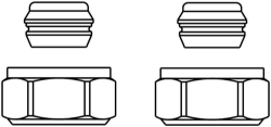 Bild von OVENTROP Klemmringverschraubung „Ofix CEP“ 2-fach für G ¾ AG, für Kupferrohre, 18 mm, Art.Nr. : 1016865