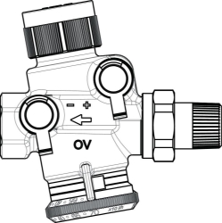 Bild von OVENTROP Regulierventil „Cocon QTZ“ mit Messventilen DN 25, PN 25, 300-2000 l/h, Art.Nr. : 1143208