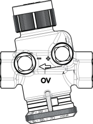 Picture of OVENTROP Regulierventil „Cocon QTZ“ ohne Messventile DN 32, PN 25, 600-3600 l/h, Art.Nr. : 1147310