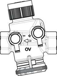 Picture of OVENTROP Regulierventil „Cocon QTZ“ mit Messventilen DN 25, PN 25, 300-2000 l/h, Art.Nr. : 1149308