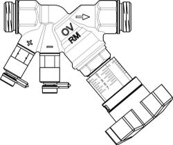 Picture of OVENTROP Strangregulierventil „Hydrocontrol MTR“ mit integrierter Messblende, DN 20, beidseitig G 1 AG, flachdichtend, Art.Nr. : 1061906