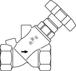 Bild von OVENTROP Freistromventil „Aquastrom F“ IG/IG DN 32, Rp 1 1/4 x Rp 1 1/4, ohne Entleerung, Rotguss, Art.Nr. : 4200810