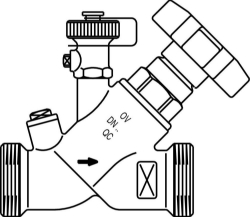 Bild von OVENTROP KFR-Ventil „Aquastrom KFR“ AG/AG DN 50, G 2? x G 2?, mit Entl., Rg, Art.Nr. : 4208216