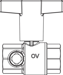 Bild von OVENTROP Trinkwasserkugelhahn „Optibal TW“ DN 50, Rp 2 IG x Rp 2 IG, Rotguss, Art.Nr. : 4208816