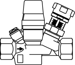 Bild von OVENTROP Thermostatventil „Aquastrom T plus“ beiderseits IG, DN 20, ohne Isolierung und Thermometer, Art.Nr. : 4205606