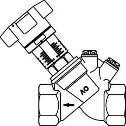 Picture of OVENTROP Strangregulierventil „Aquastrom C“ beiderseits IG, DN 20, ohne Isolierung und Thermometer, Art.Nr. : 4208154