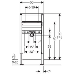 Picture of Geberit Duofix Element für Waschtisch, 82–98 cm, Standarmatur, Art.Nr. : 111.492.00.1