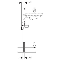 Picture of Geberit Duofix Element für Waschtisch, 82–98 cm, Standarmatur, Art.Nr. : 111.492.00.1