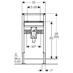 Picture of Geberit Duofix Element für Waschtisch, 82–98 cm, Standarmatur, mit Unterputzsiphon, Art.Nr. : 111.547.00.1