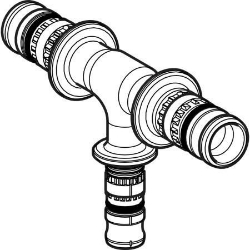 Bild von Geberit Mepla T-Stück reduziert, DN 32 / 15 / 32, d 40 mm, Art.-Nr. 625.317.00.5