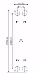 Bild von Swep Plattenwärmetauscher gelötet B8THx16/1P-SC-M 4x3/4"&16(20), Art.Nr. : 14361-016