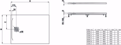 Bild von Laufen PRO - Duschwanne, aus Verbundwerkstoff Marbond, superflach, rechteckig, Ablauf an kurzer Seite, 1200 x 1000 x 33,  077, hellgrau matt , Art.Nr. : H2119530770001