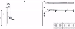 Picture of Laufen PRO - Duschwanne, aus Verbundwerkstoff Marbond, superflach, rechteckig, Ablauf an kurzer Seite, 1700 x 750 x 32,  000, weiss , Art.Nr. : H2149510000001