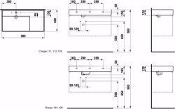 Picture of Laufen KARTELL BY LAUFEN - Waschtisch, Ablage rechts, mit verdecktem Ablauf, 900 x 460 x 120 000, weiss 1 Hahnloch/ohne Überlauf, Art.Nr. : H8103380001111