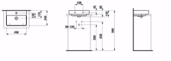 Picture of Laufen Pro S - Aufsatz-Handwaschbecken, 450 x 340 x 145, 000, weiss, 1 Hahnloch, Art.Nr. : H8169610001041