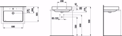 Picture of Laufen Pro S - Aufsatz-Waschtisch, 600 x 465 x 175, 000, weiss, 1 Hahnloch, Art.Nr. : H8169630001041