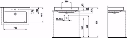 Picture of Laufen Pro S - Aufsatz-Waschtisch, 700 x 465 x 175, 000, weiss, 1 Hahnloch, Art.Nr. : H8169670001041