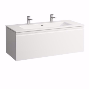 Bild von Laufen Pro S - Komplettset 1200 mm, Waschtisch 'slim' mit Waschtischunterbau 'Pro' mit Schublade, 1200 x 500 x 460, 463, weiss, 1 Hahnloch, Art.Nr. : H8609674631041