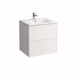 Picture of Laufen Pro S - Komplettset 600 mm, Waschtisch 'slim' mit Waschtischunterbau 'Base' mit 2 Schubladen, inkl. Schubladen-Ordnungssystem, 600 x 500 x 610, 262, ulme hell, 1 Hahnloch, Art.Nr. : H8649602621041