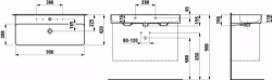 Picture of Laufen VAL - Waschtisch VAL 95X42 WEISS, 000 weiss, 3 Hahnlöcher, 950 x 420 x 115, Art.Nr. : H8102870001081