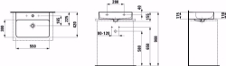 Bild von Laufen VAL - Aufsatz-Waschtisch, 400 LCC-weiss, 3 Hahnlöcher, 550 x 420 x 115, Art.Nr. : H8162824001081