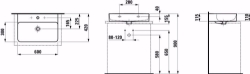 Bild von Laufen VAL - Aufsatz-Waschtisch, 400 LCC-weiss, 1 Hahnloch, 600 x 420 x 115, Art.Nr. : H8162834001041