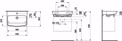 Picture of Laufen MODERNA R - Waschtisch MODERNA R 62X46 WS MATT, 757 weiss matt, ohne Hahnloch, 620 x 465 x 165, Art.Nr. : H8115457571091