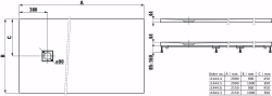 Bild von Laufen SOLUTIONS - Duschwanne, aus Verbundwerkstoff Marbond, rechteckig, Ablauf Seite, 035 sand, 2000 x 1000 x 44, Art.Nr. : H2144450350001