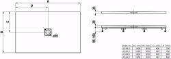 Picture of Laufen SOLUTIONS - Duschwanne, aus Verbundwerkstoff Marbond, superflach, rechteckig, auch für flächenbündigen Einbau geeignet, 000 weiss, 1500 x 1000 x 40, Art.Nr. : H2154450000001