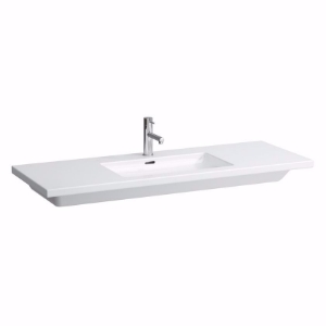 Picture of Laufen LIVING SQUARE - Waschtisch, schneidbar bis 650 mm, 000 weiss,  1 Hahnloch/beidseitig geschnitten, 1300 x 480 x 115, Art.Nr. : H8164350001471