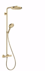 Bild von Hansgrohe Raindance Select S Showerpipe 240 1jet PowderRain mit Ecostat Comfort Thermostat, polished gold-optic , Art.Nr. : 27633990