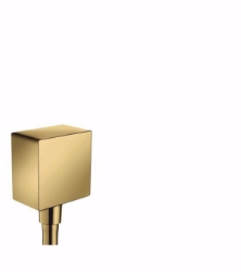 Bild von Hansgrohe FixFit Wandanschluss Square mit Rückflussverhinderer, polished gold-optic , Art.Nr. : 26455990