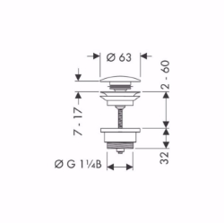 Bild von Hansgrohe Ablaufgarnitur Push-Open für Waschtisch- und Bidetmischer, brushed bronze , Art.Nr. : 50100140