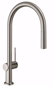 Bild von Hansgrohe Talis M54 Einhebel-Küchenmischer 210, Ausziehauslauf, 1jet, edelstahl finish , Art.Nr. : 72802800