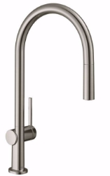 Picture of Hansgrohe Talis M54 Einhebel-Küchenmischer 210, Ausziehauslauf, 1jet, sBox, edelstahl finish , Art.Nr. : 72803800