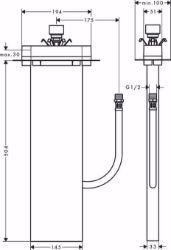 Bild von Hansgrohe sBox Wannen- und Fliesenrand Grundset, k.a. , Art.Nr. : 15490180