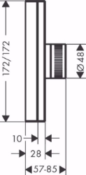 Picture of AXOR Edge Thermostat HighFlow Unterputz - Diamantschliff, chrom , Art.Nr. : 46741000