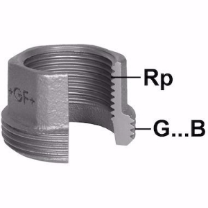 Bild von GF-JRG Einschraubteil, flachdichtend, Nr. 370 1/2" verzinkt , Art.Nr. : 770370219