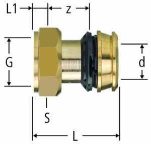 Bild von Nussbaum  84251 Optiflex-Flowpress-Anschlussverschraubung flachdichtend, Grösse: 50 x 1¾, Art.Nr. 84251.28