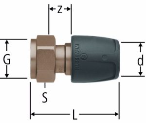 Bild von Nussbaum  85150 Optiflex-Profix-Verteileranschluss, Grösse: ¾ x 20, Art.Nr. 85150.22 - Nachfolger 85155.22 + 86121.21