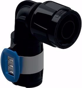 Picture of Geberit FlowFit Übergangswinkel 90° mit MasterFix d20mm, RpMF1/2", Art.Nr. :620.491.00.1