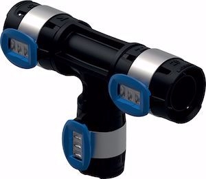 Picture of Geberit FlowFit T-Stück reduziert d20mm, d1 16mm, d2 16mm, Art.Nr. :620.101.00.1