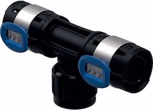 Picture of Geberit FlowFit Übergangs-T-Stück mit MasterFix d16mm, RpMF1/2", d1 16mm, Art.Nr. :620.380.00.1