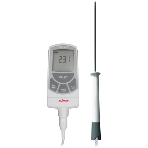 Bild von Ebro Electronic TFX 420+TPX 440 Thermometer, min/max/hold, mit Einstichfühler NL120/3mm, -50°C/+300°C, an Handgriff an 150cm Teflonkabel, Lemo, Art.Nr. : 1340-4269