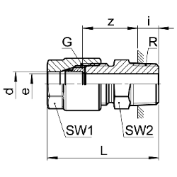 Bild von SERTO Einschraubverschraubungen SERTO SO 01121 gerade, mit Aussengewinde, G-Programm, Messing Grösse: 8‑ 1/8", Art.Nr. :  248.1101.160