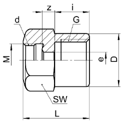 Bild von SERTO Übergangsmuffen SERTO SO 50030 Edelstahl rostfrei Grösse: 6‑ 3/8, Art.Nr. :  056.0301.120