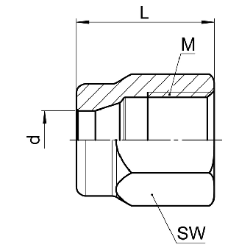 Bild von SERTO Anschlussmuttern SERTO SO 40020 M-Programm, Messing Grösse: 8, Art.Nr. :  016.0200.080