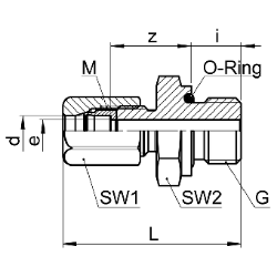 Picture of SERTO Einschraubverschraubungen SERTO SO 51124 OR gerade, mit O-Ringabdichtung (FPM), Edelstahl rostfrei Grösse: 12‑ 3/8, Art.Nr. :  058.1171.390