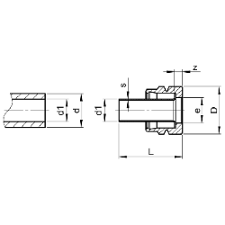 Bild von SERTO Klemmringe SERTO SO 50001 FIX mit integrierter Stützhülse, Edelstahl rostfrei Typ: SO 50001‑8‑6 FIX, Art.Nr. :  056.0015.140